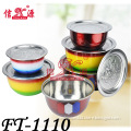 Stainless Steel Colourful Finger Bowl with Cover/Bowl with Lid
